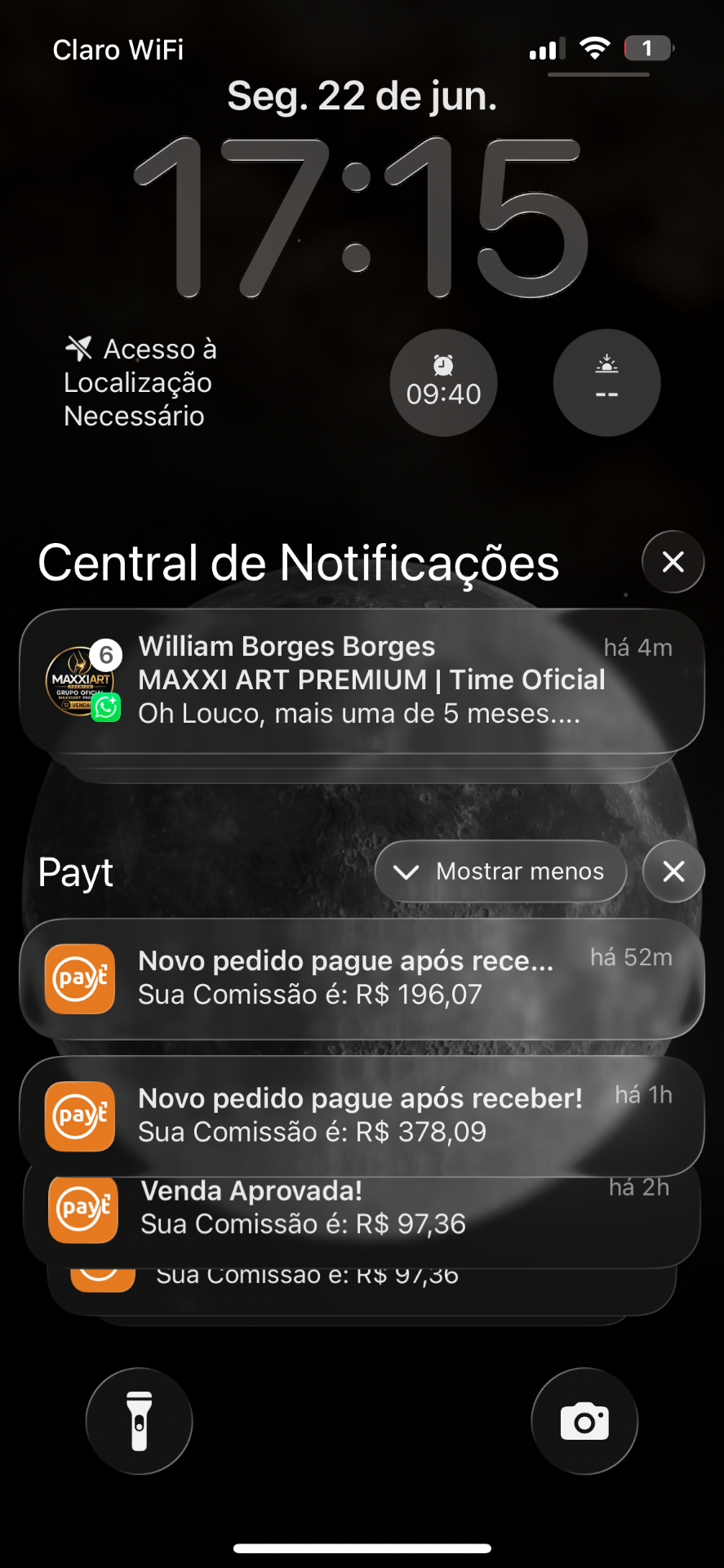 Notificações de vendas aprovadas no WhatsApp